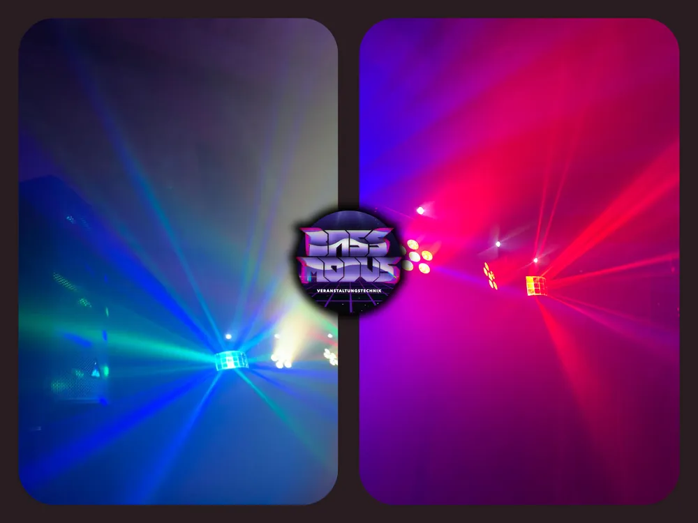Lichteffekte des Partylicht XL mit Nebel